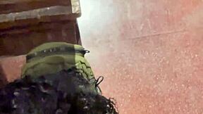 Argentina teen 18+ takes cum outdoors in public streets of buenos aires