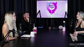 Mary Red Queen appears in compilations on Bora Cast with Bruna Carlos. Watch her in sheer red lingerie during interviews and group sessions involving cuckold humiliation and outdoor fetish play.