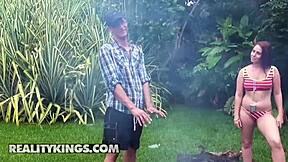 gf r features autumn chanel jason in mff threesome with two sluts. blonde girlfriend goes outdoor camping for homemade group fun.