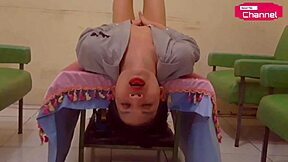 hansel thio serves horny chinese mannequin with banana fingering and masturbation in california.