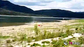 Voyeur Luna Black X heads to the beach intending to connect with someone new in nature