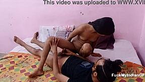 Why does this skinny Indian teen deepthroat a massive cock before rough pussy drilling?