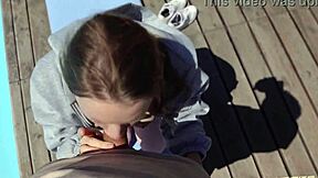 Neighbor SPIES on my morning yoga by the pool and joins for quickie doggystyle creampie.