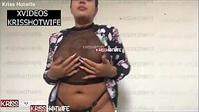 Kriss Hotwife Wears Bold See-Through Outfit for Gym Workout as Big Ass Amateur Wife in Public Outdoor Setting