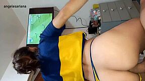 hey, this brazilian bodybuilder in leggings gets her big ass gaped with monster cock anal 😈🍑