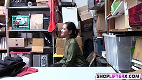 Shoplifting Teen 18+ Picks Cock Over Cops