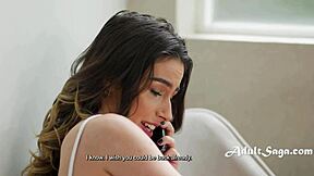 Girl stuck in chastity belt gets first time fucking from friend Codey Steele and Chanel Camryn in cowgirl riding.