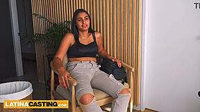 Nerdy latin teen 18+ with glasses gets hardcore blowjob casting