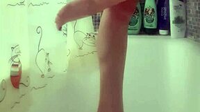 Hey, check out this busty teen 18+ washing her perfect feet in the shower