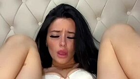 horny british slut starts playing with herself on webcam. she uses toys for intense squirting orgasm in college dorm.