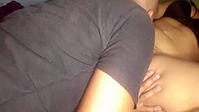 Brazilian teen bends over for interracial doggystyle creampie outdoors