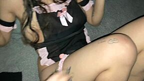 hey, busty arab maid caught using girlfriends toy and got fucked hard 😈🍆