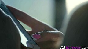 Adorable brunette teen hottie gives erotic blowjob to big cock with cumshot