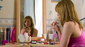 I mean, gorgeous teen Maecia is like totally into her slutty morning routine with toys... vibrator feels amazing