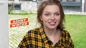 Blonde Teen With Natural Tits And Skinny Body Enjoys Outdoor Sex With Young Gardener In Garden