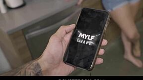 Milf stepmom joslyn jane drops to knees for pov blowjob. Does stepson get his deepthroat dream with her pussy and tits?