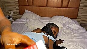 hey, why is this seductive petite ebony house maid getting dicked down in doggystyle and cowgirl by a big black cock?