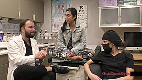 Doctors try new scrubs as stacy shepard and jasmine rose explore behind scenes.