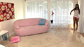 Teen slut licks balls and deepthroats cock