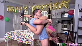 petite slut gives fellatio before giving her anal hole to big cock blowjob monster cock tattoo small tits