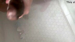 horny college white girl worships huge bbc with handjob cumshot in shower uh i mean like big cock masturbation