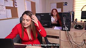 boss, chill out now - i'll give you a deep relaxing massage using my tongue on your wet pussy