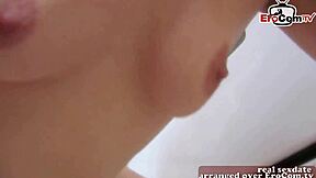 Real Teen 18+ Couple Fuck In Kitchen With Cute Brunette Girlfriend