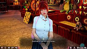 Double homework time with cute Johanna on a date! She's this petite redhead babe ready for roleplay game fun!