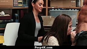 mall security officer uses advanced retrieval methods on teen 18+ and stepmom - perp4k