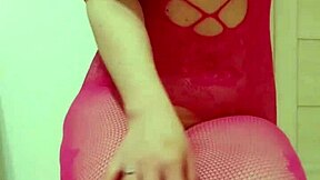 a cute girl slipped into sexy lingerie and began fingering herself solo