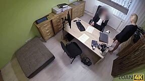 i feel so excited as this naughty blonde fucks hard to get a loan for her new mercedes