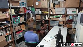 Daya Knight offers her big boobs as payment to avoid punishment in garage