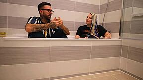 livie shares nerdy backstage stories from the bath during her piercing and tattoo interview with frankie jax at the party