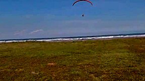 i'm priscila belini gettin naked an masturbatin on paramotor in public beach fun