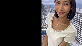 Slender petite 18+ Asian ladyboy picked up at mall gives blowjob and takes anal fucking until cum in mouth