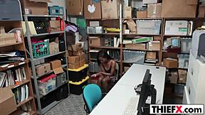 Daya Knight offers her big boobs as payment to avoid punishment in garage