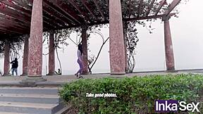 Argentina Turra Exhibicionista Feels Thrilled as She Gets Spied on and Fucked by Falso Fotógrafo Peruano in Outdoor Massage