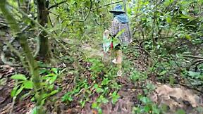 Why does this cute Thai girl pick mushrooms in the forest while secretly flashing?
