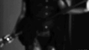 Specific Horny Witch Fucks Herself With Cane And Buttplug In Fishnets