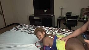 Passionate hotel pounding with big cock in doggystyle and creampie finish. Slipperycherry18 shakes ass wildly on streamate.