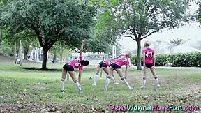 these hot teen 18+ sluts are getting pounded by big cocks at the party 😈🍆