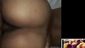 Shy horny ebony teen with natural tits lets me fuck her wet tight pussy in homemade video.