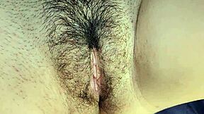 Removing panties from my chubby latina stepsister for close-up pussy creampie