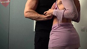 Fit couple, why not fuck doggy and cowgirl in front of the mirror?