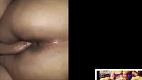 Shy horny ebony teen with natural tits lets me fuck her wet tight pussy in homemade video.