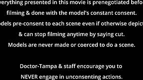 Dr Tampa conducts Tampa University entrance physical on Stacy Shepard.