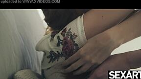 Oh gosh, this flexible lesbian is eatin her sexy redhead girlfriends hot pussy, makin her moan so loud with all that lickin and kissin in yoga poses.