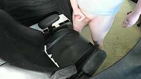 ginger teen masturbates close up in bedroom solo session. he explodes huge cum load on chair.