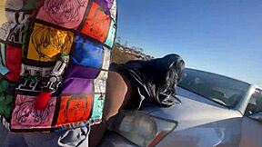 Just a quick doggystyle fuck with petite ebony before class in the outdoor classroom area.