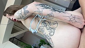 Rough anal POV sex with Eden Ivy including deepthroat and creampie finish